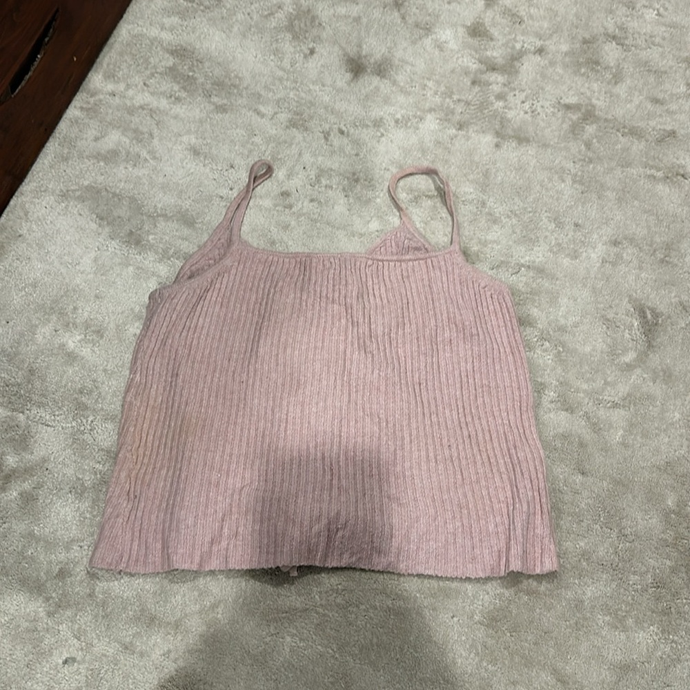 Soft Rose Pink sweater Tank-size L- American eagle - Picture 2 of 3